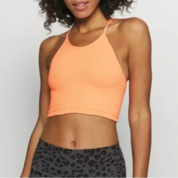 FREE People Cropped Run Tank | Peach Horizon | NWT - Picture 2 of 6